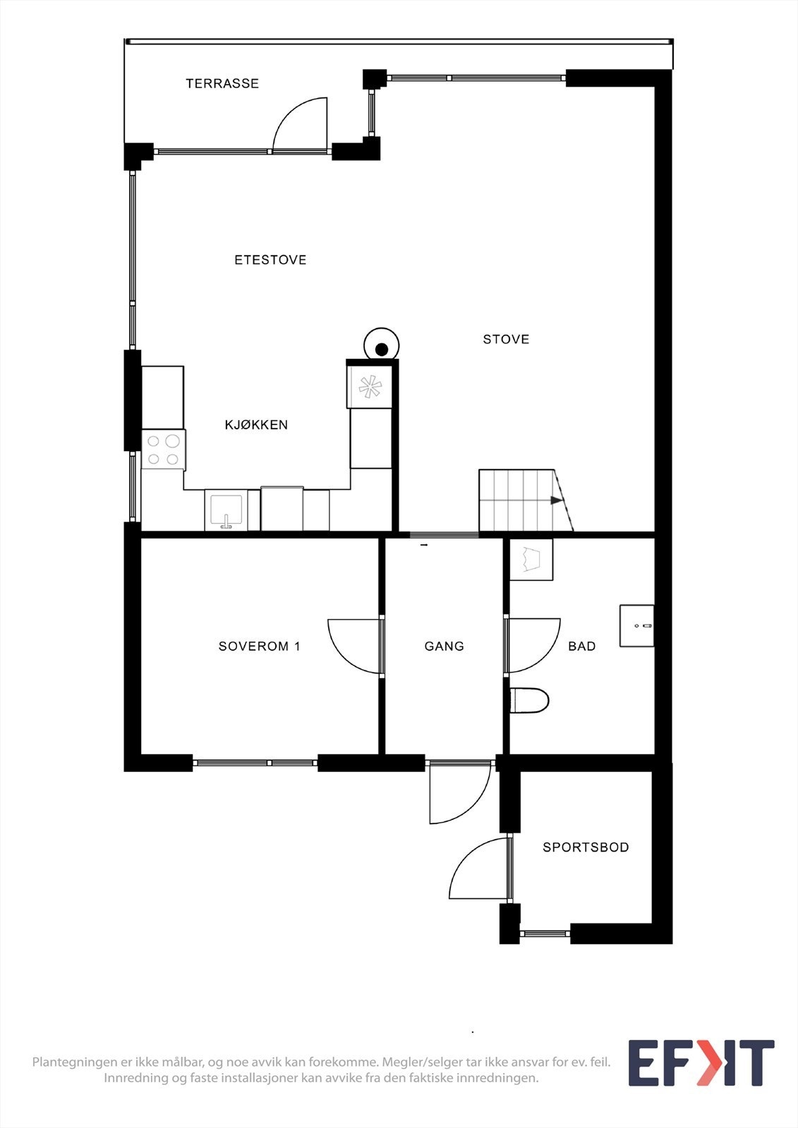 Illustrert planteikning 1.etasje, avvik kan forekomme Galleribilde