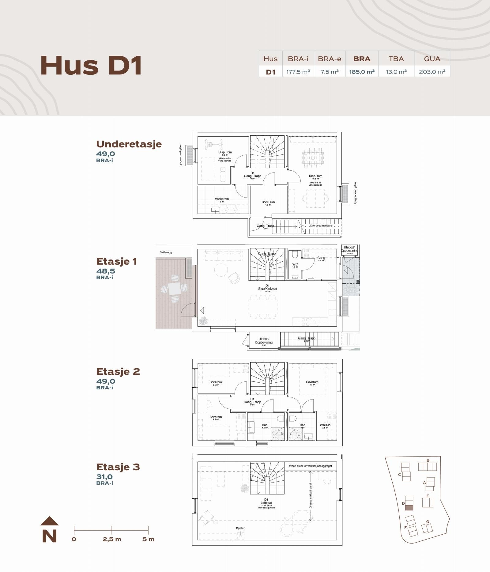 Plantegning D1 Galleribilde