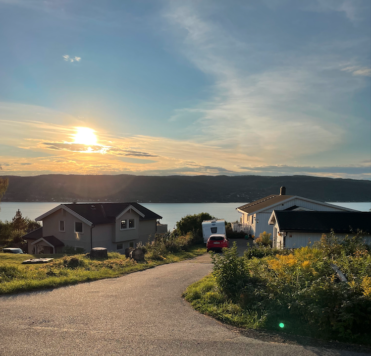 Bilde er fra litt lengre ut i Ivar Bechs vei og viser kun avstand til fjorden og ikke den aktuelle utsikten. Galleribilde