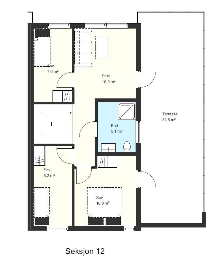 Plantegning av 2. etasje Galleribilde
