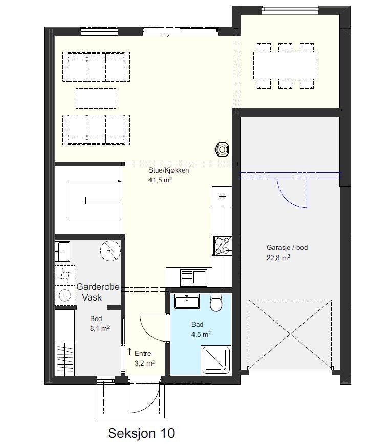 Plantegning av 1. etasje Galleribilde