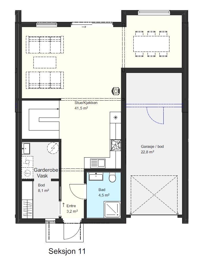 Plantegning av 1. etasje Galleribilde