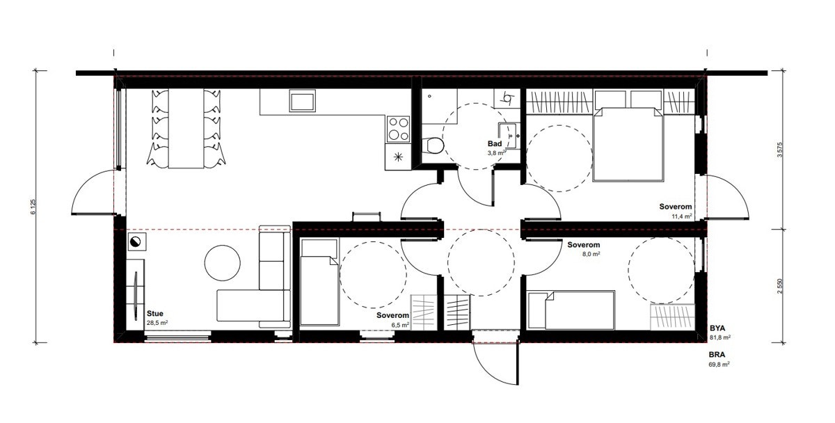 Plantegning av boligen. Galleribilde