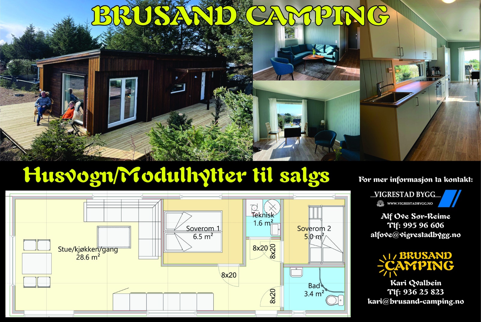 4 nye tomter ledige for husvogner/modul hytter. Galleribilde