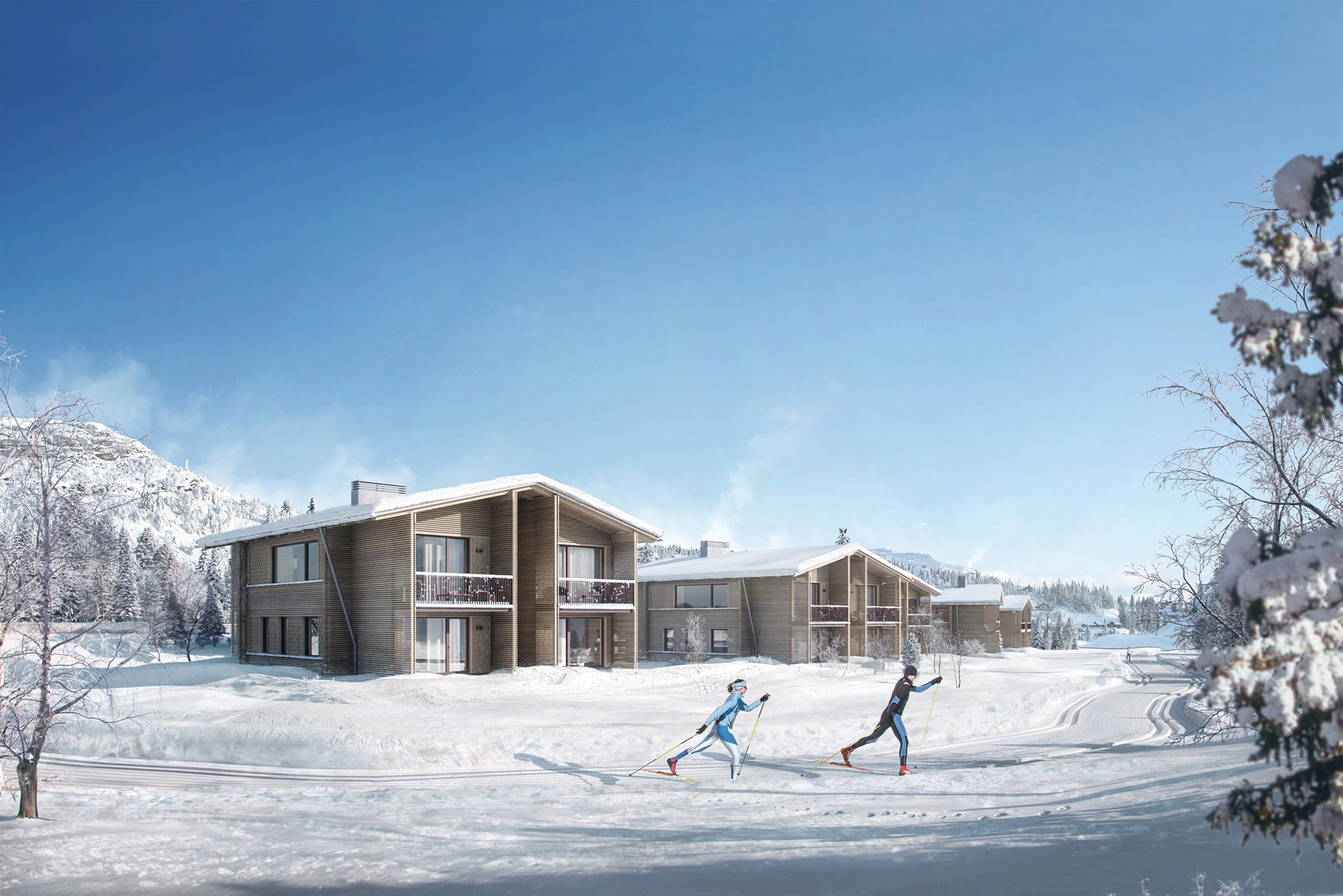 Vinterro langrennssporet og tilbringerløypene rett utenfor hyttedøren! Galleribilde