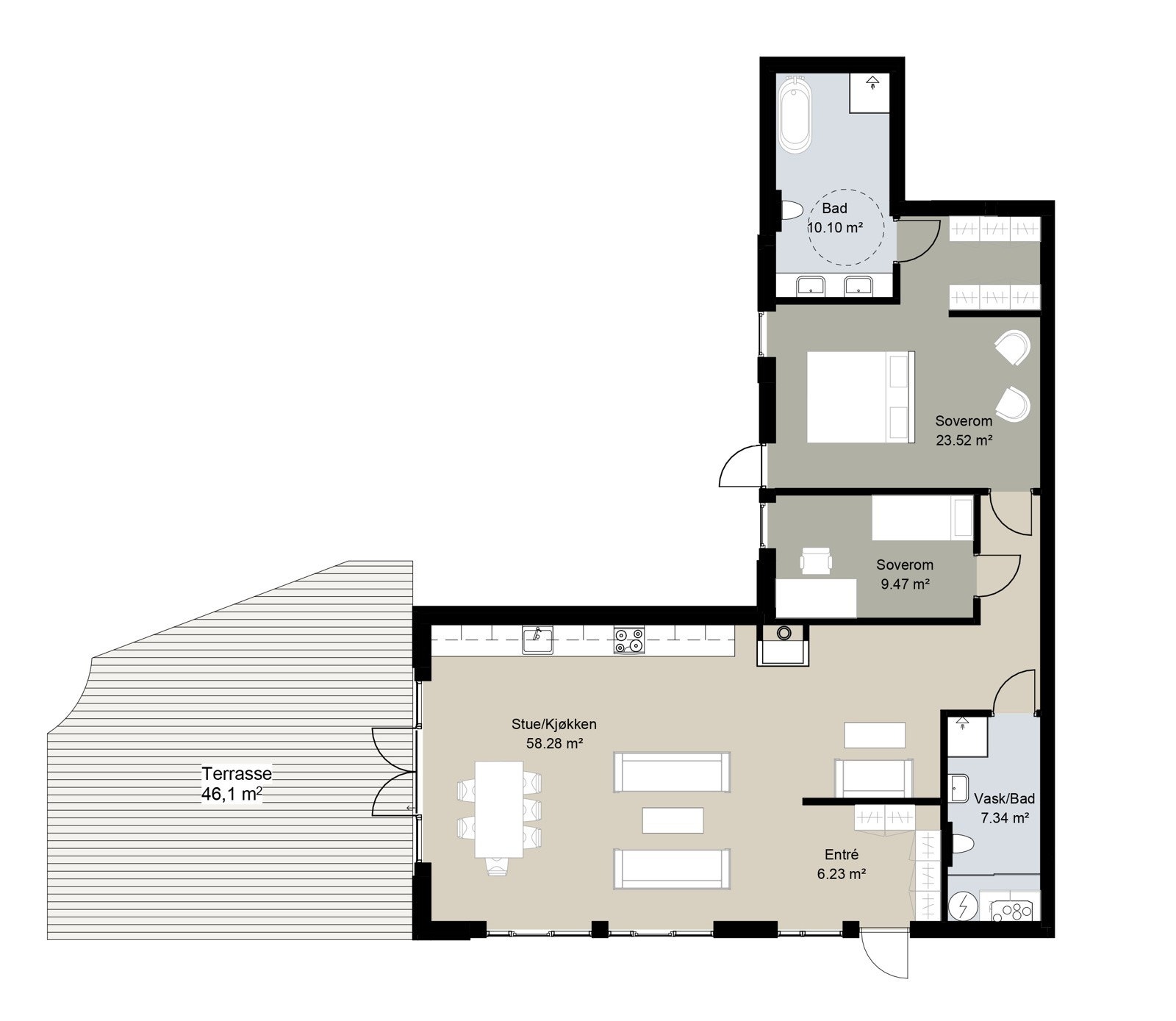 Riddersporen 4_plan leilighet 1 Galleribilde