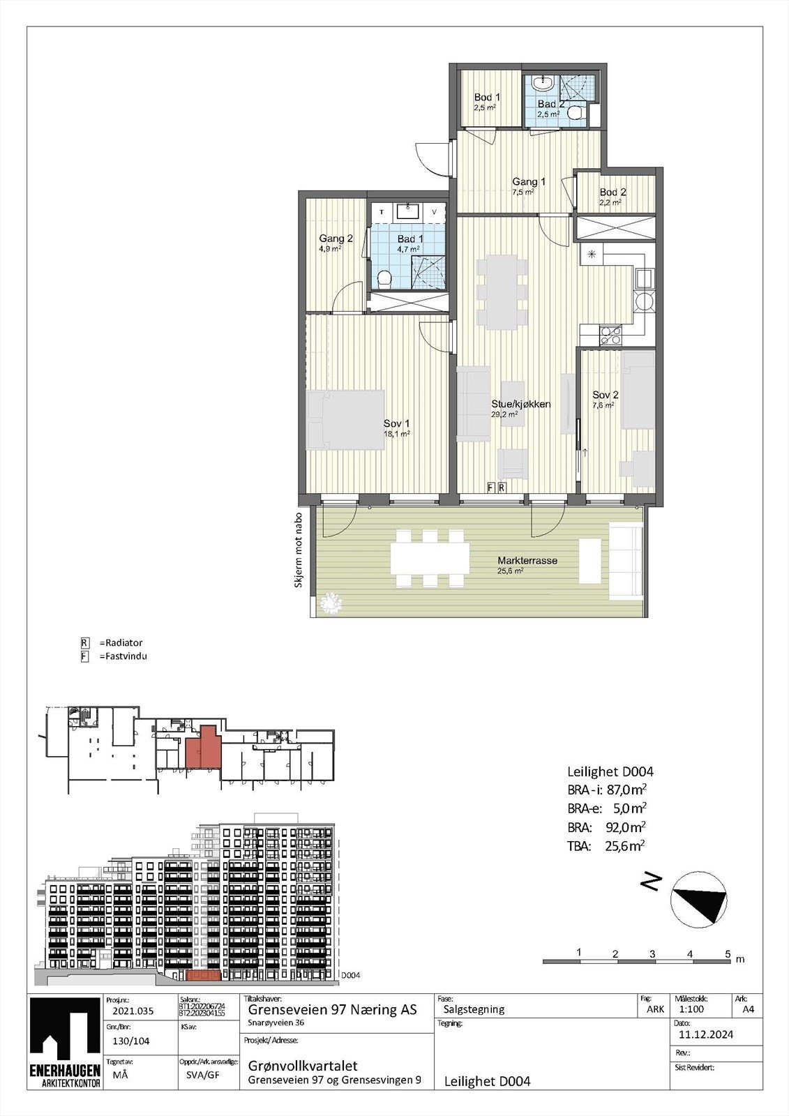 Plantegning D004 Galleribilde