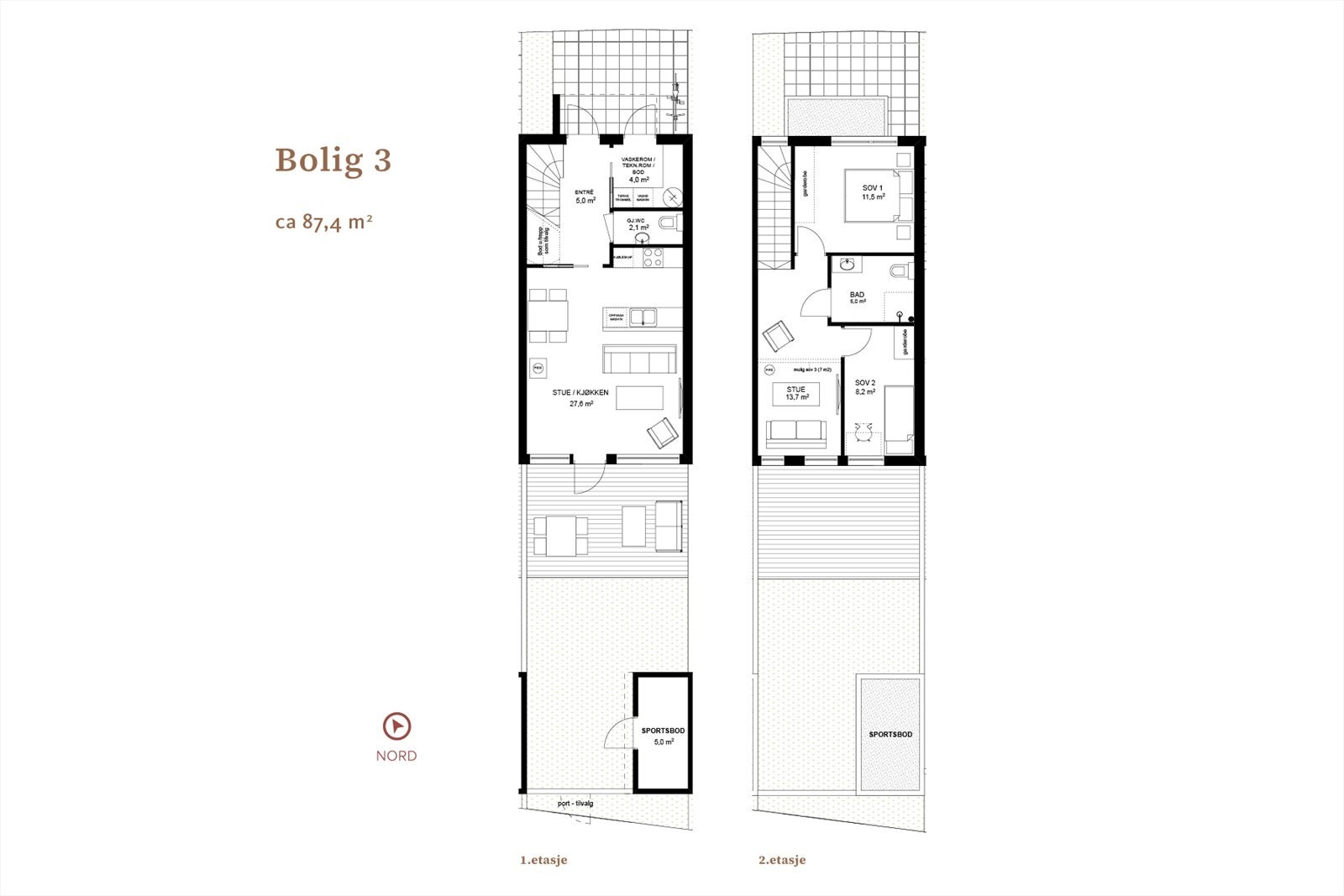 Plantegning bolig - 3 Galleribilde