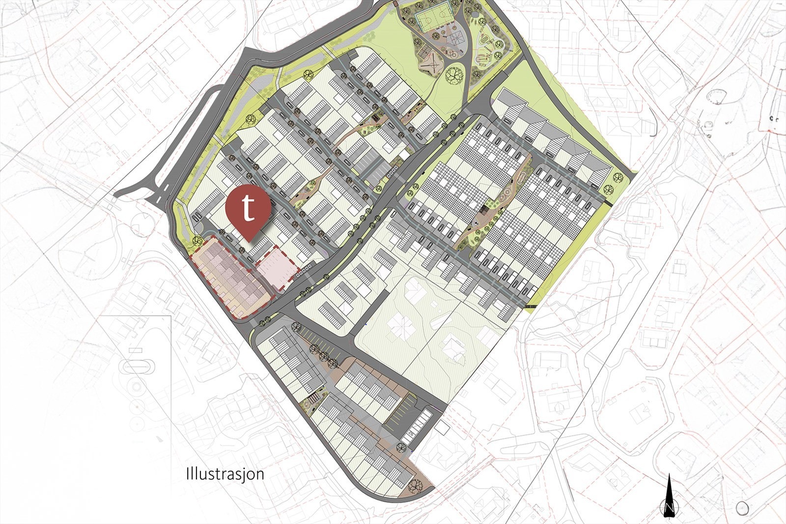 Oversikt illustrasjon Galleribilde