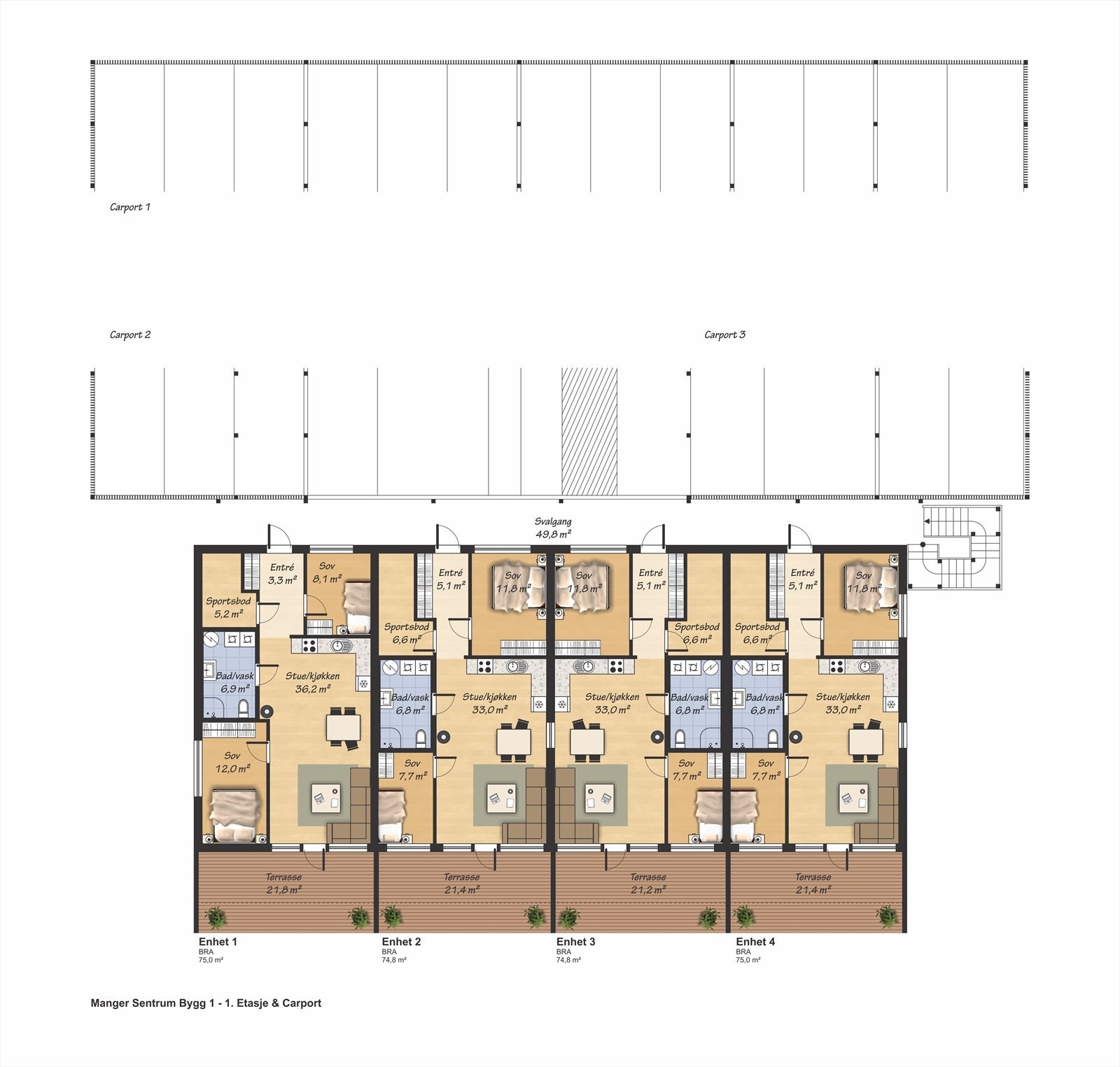 Bygg 1 og 1. etasje Galleribilde