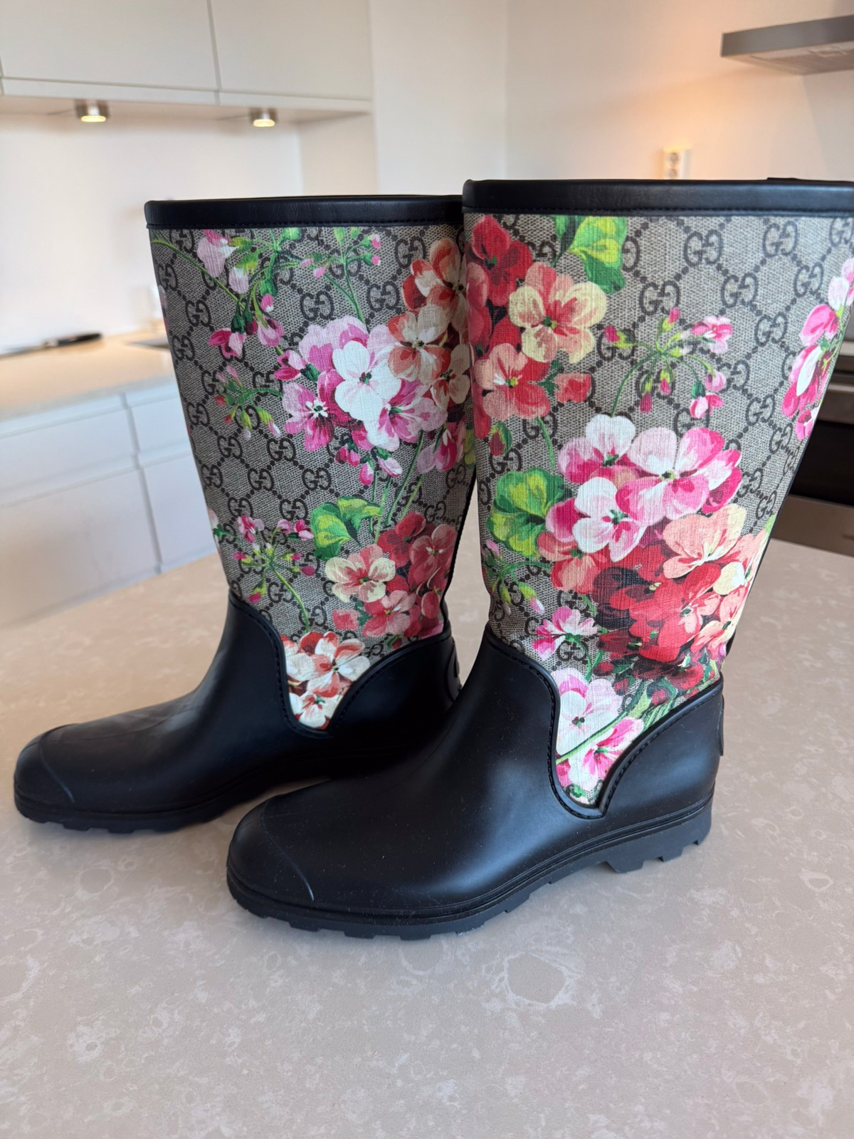 Gucci bloom rain boots on sale