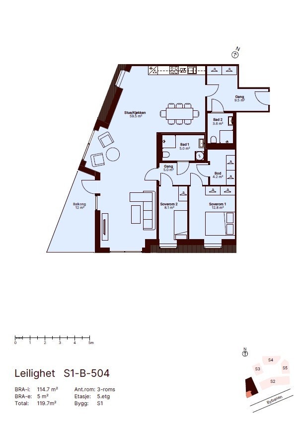Leilighet S1-B504 Galleribilde