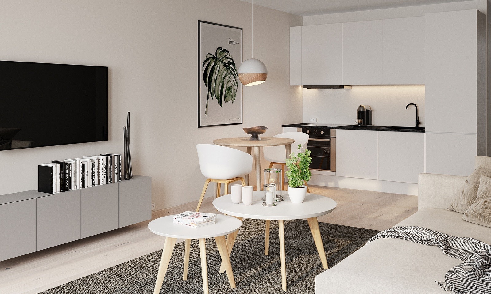 Illustrasjonsbilde stue - kun ment som illustrasjon. Galleribilde