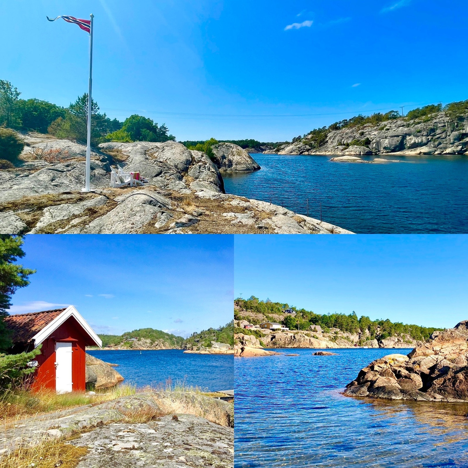 Det er flere badeplasser i nærhet av huset på eiendommen. Galleribilde