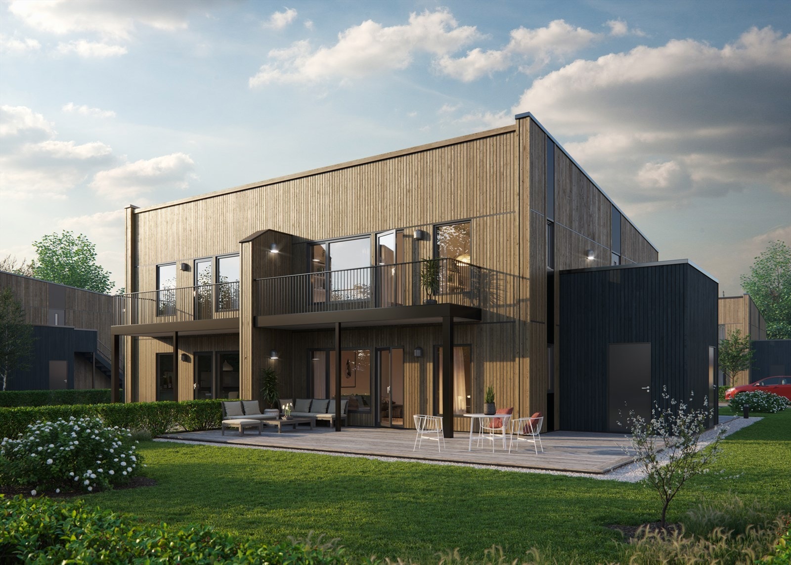 Firemannsbolige fremside, bolig B. Galleribilde