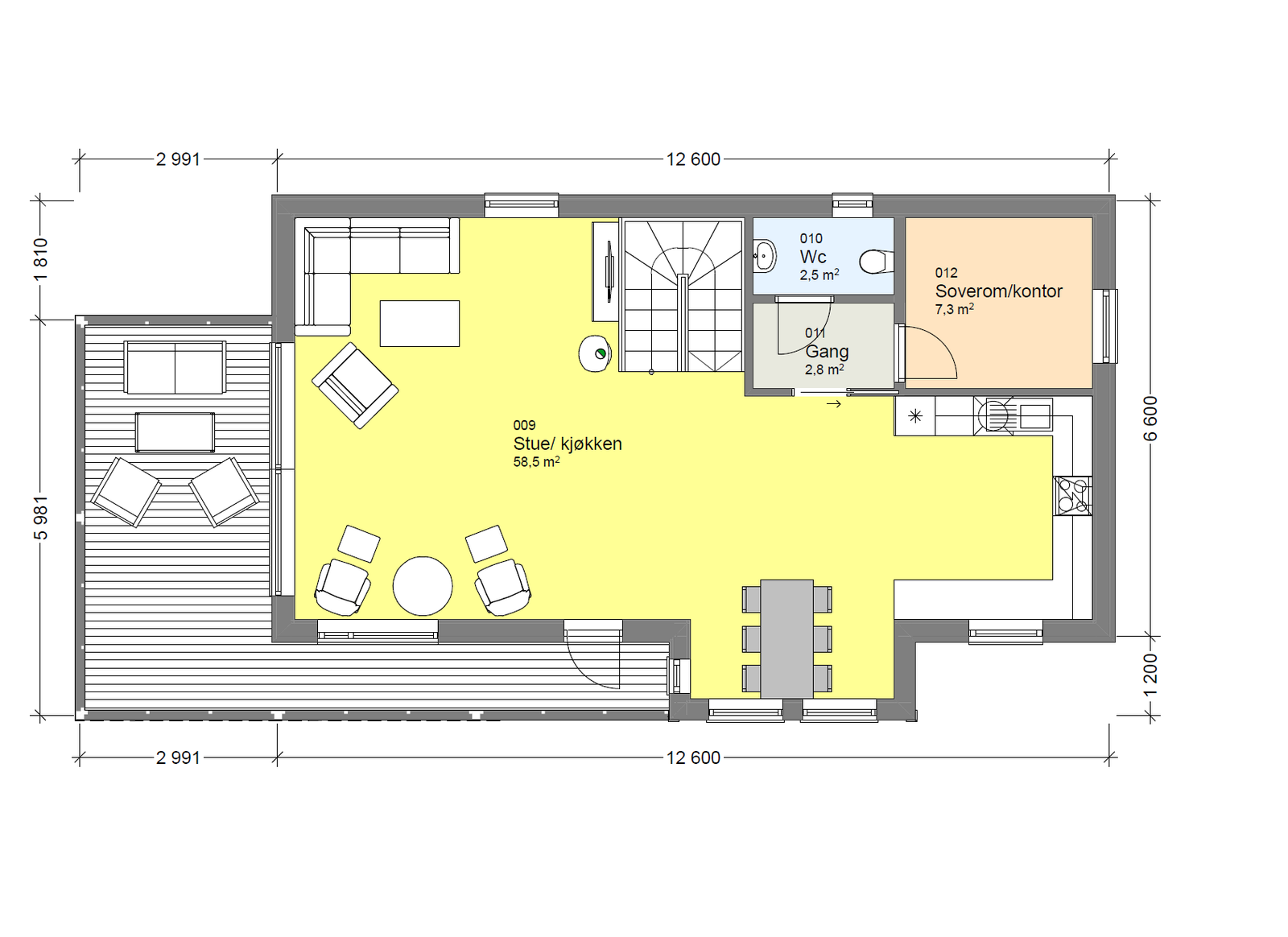 Planløsning 2. etg Galleribilde