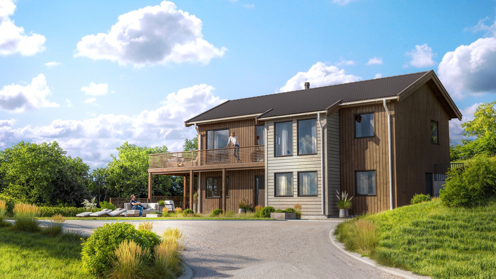 Huset vist på tomten Galleribilde