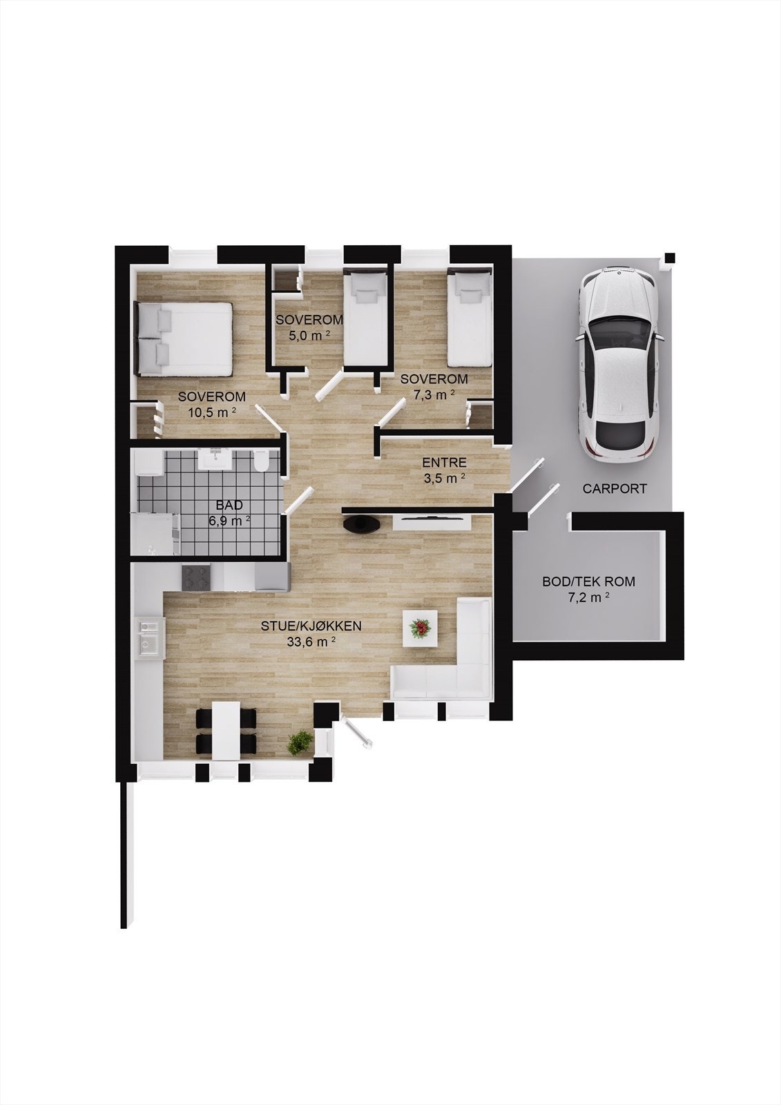 Boligens planløsning Galleribilde