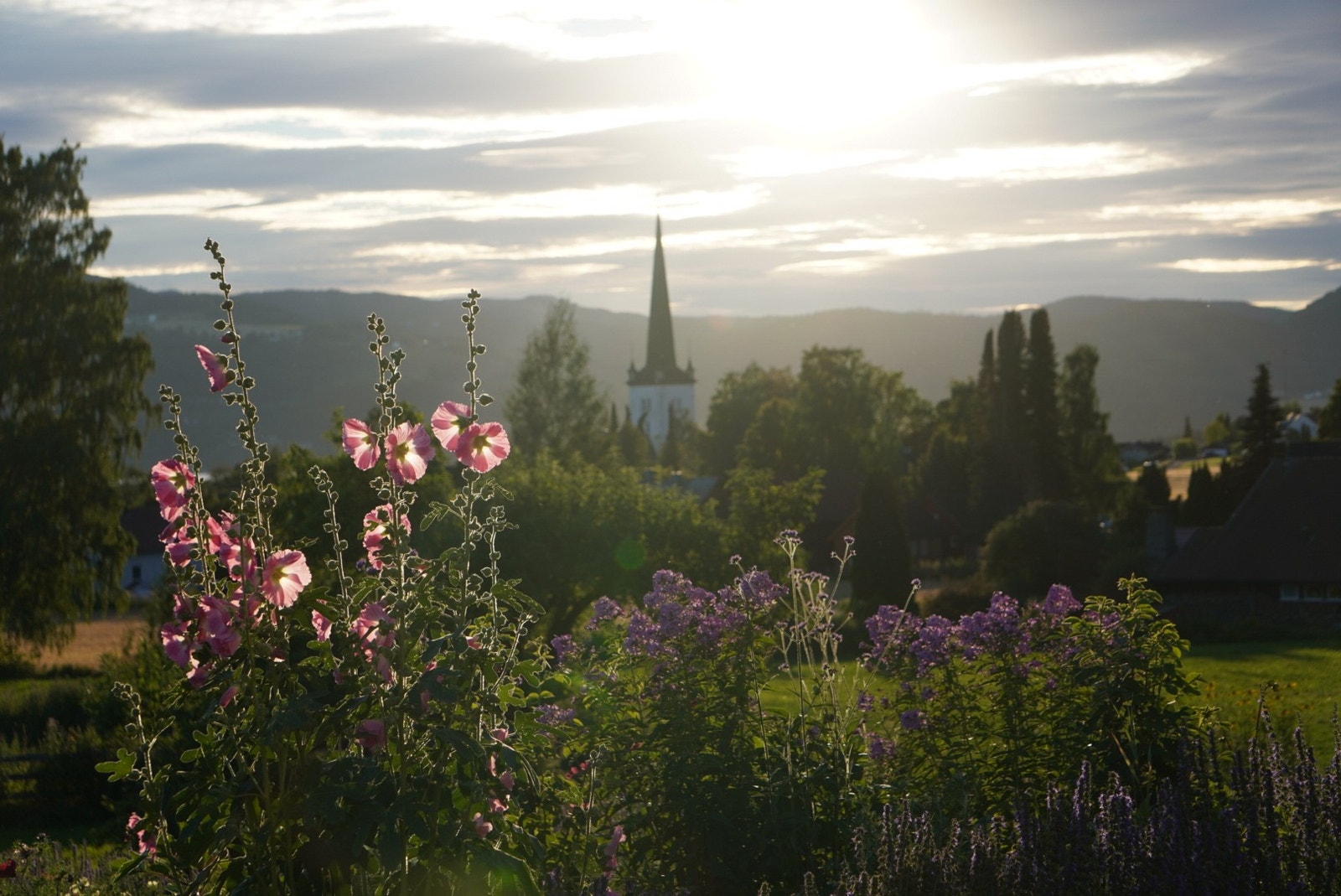 Fra prydhagen Galleribilde