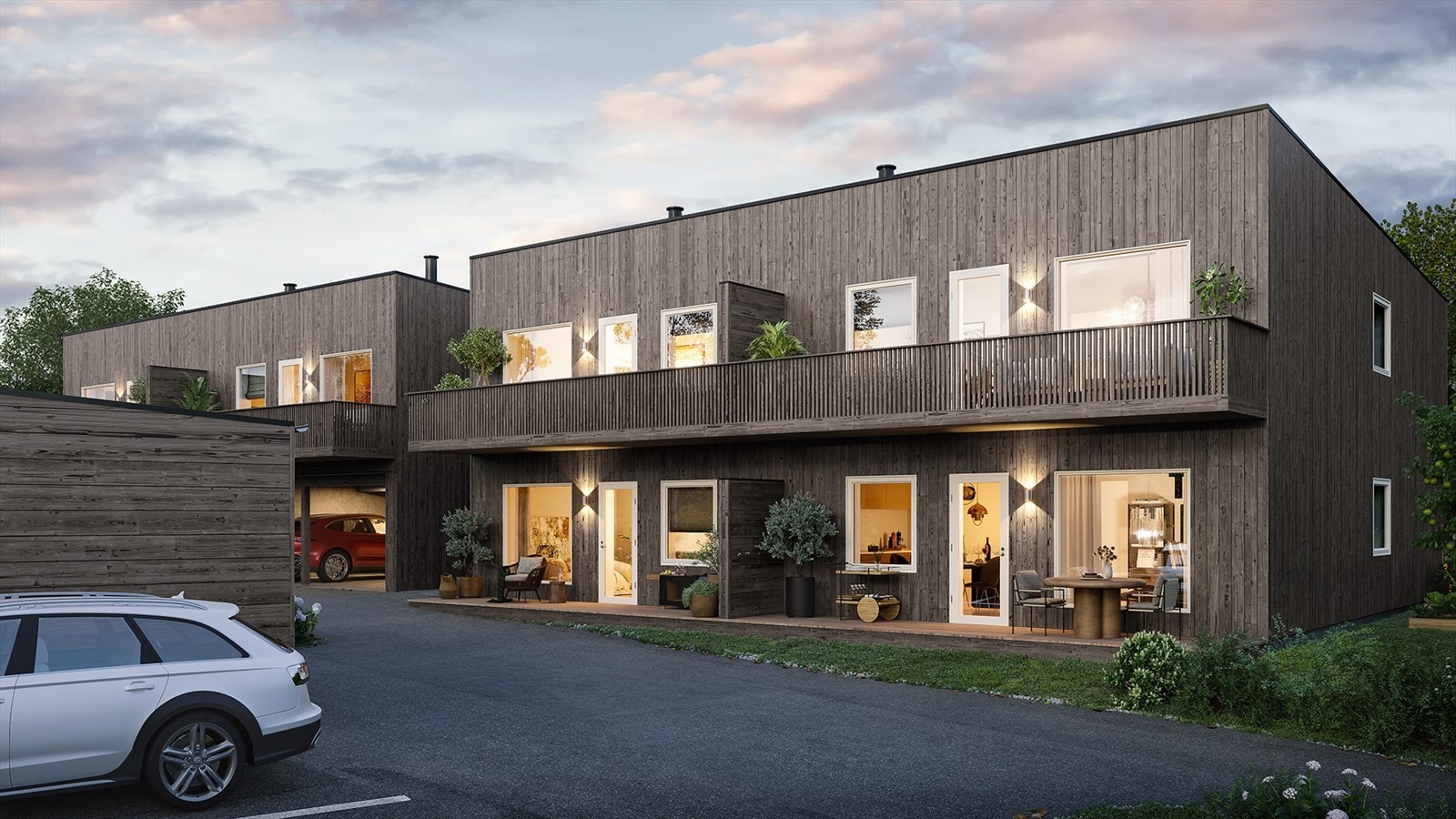 Moderne og tiltalende boligbygg. Galleribilde