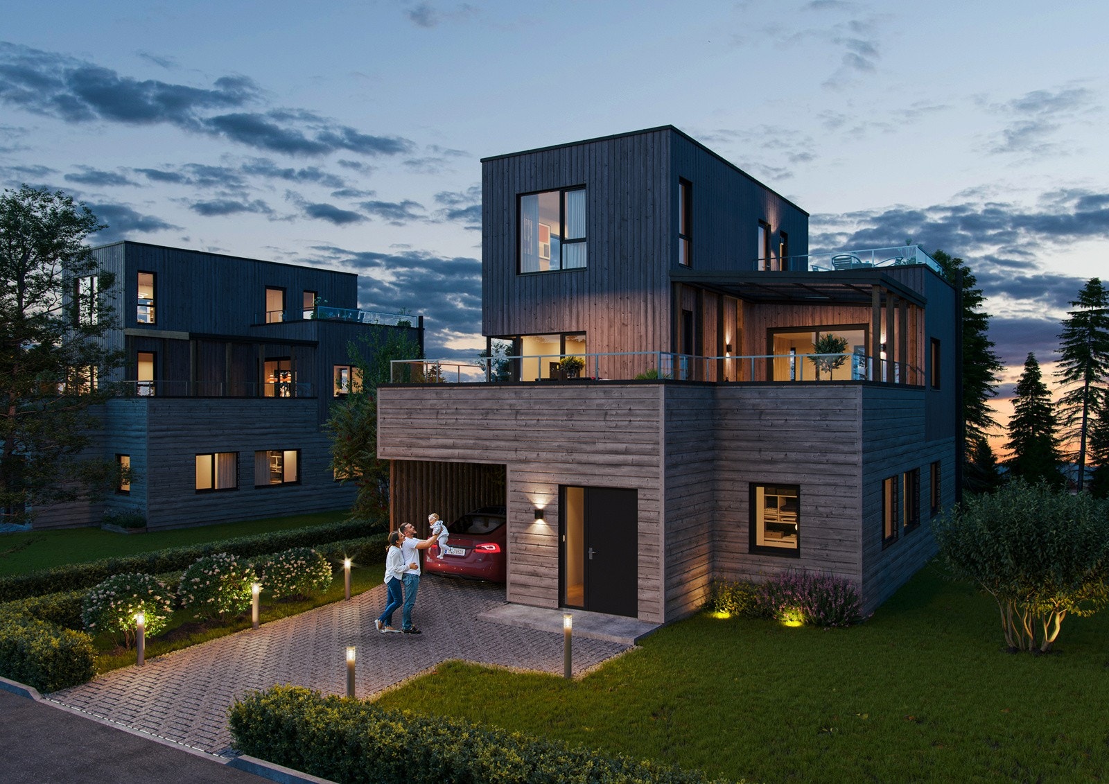 Velkommen til Trøåsen - et helt nytt boligfelt i Klæbu. Boligene bygges på en solrik tomt med umiddelbar nærhet til turterreng. Galleribilde