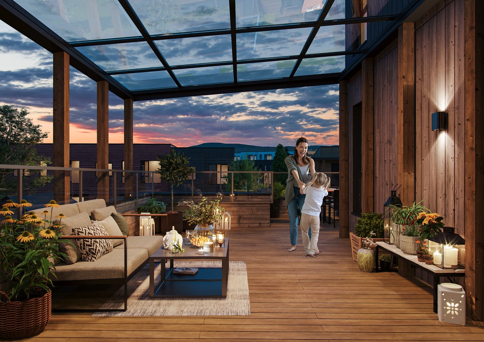 Herlig takterrasse Galleribilde