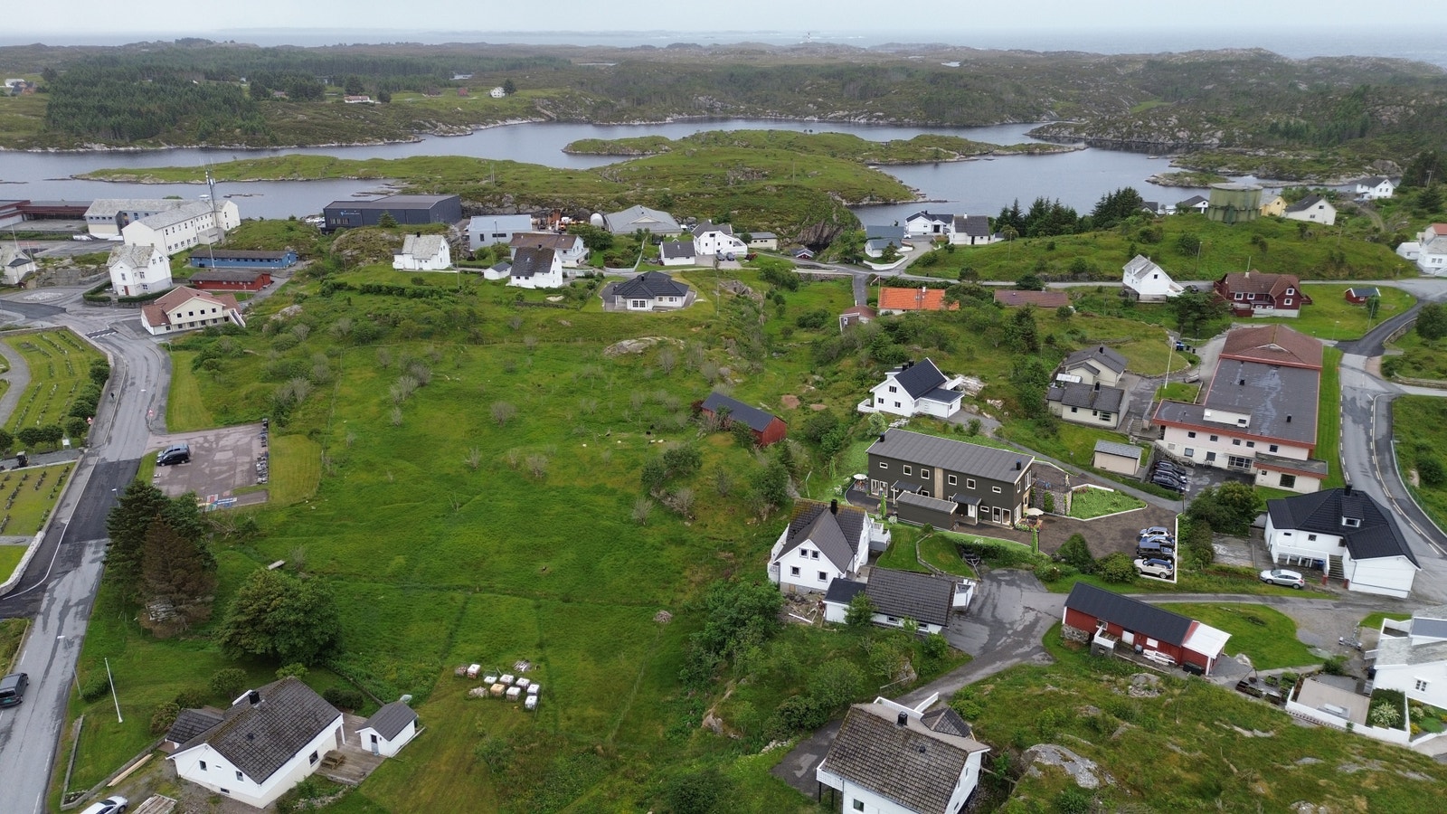 Illustrasjon flyfoto Galleribilde