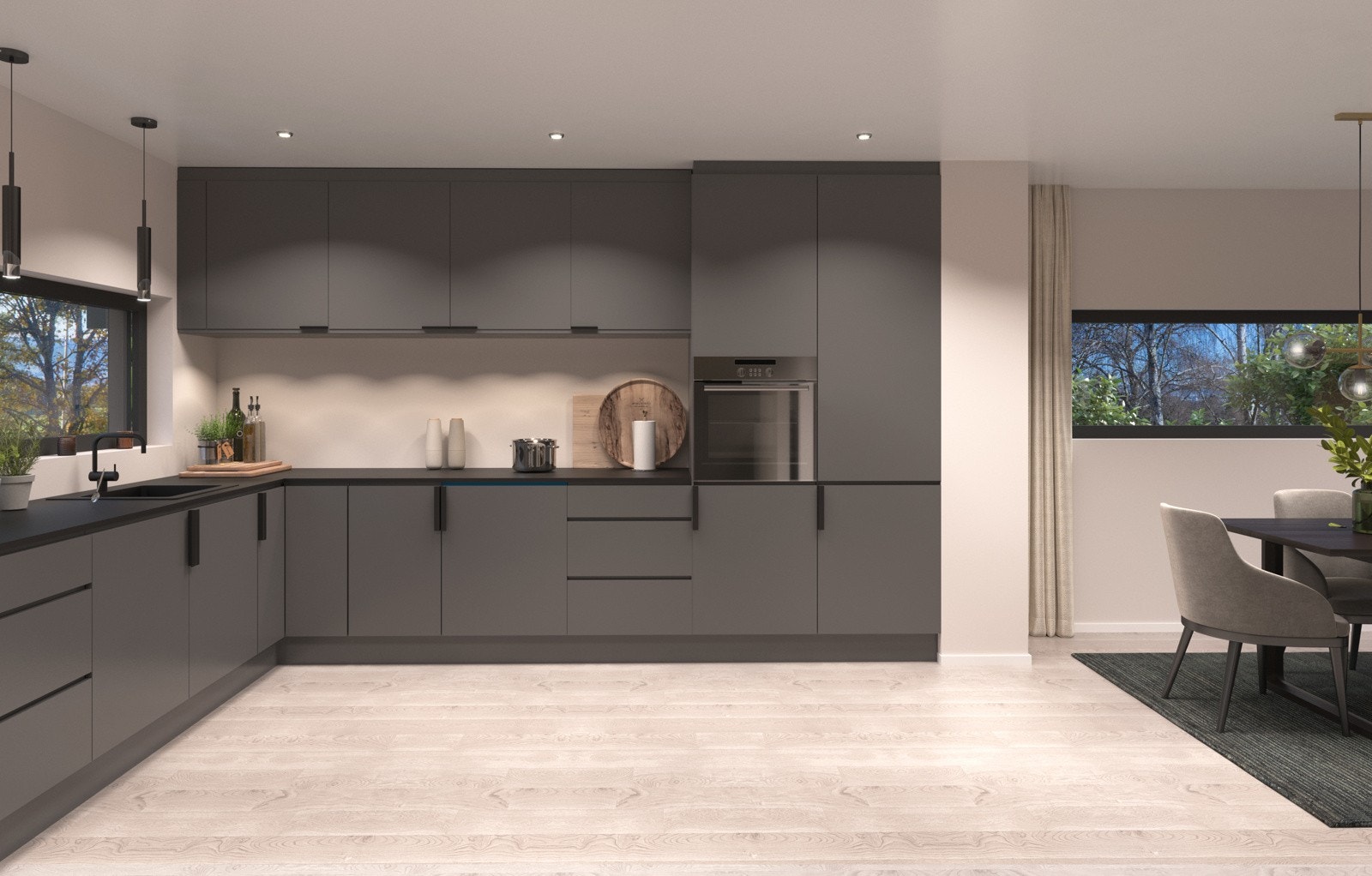 Illustrasjon. Det er ikke dette kjøkkenet som er inkludert i leveransen. Galleribilde