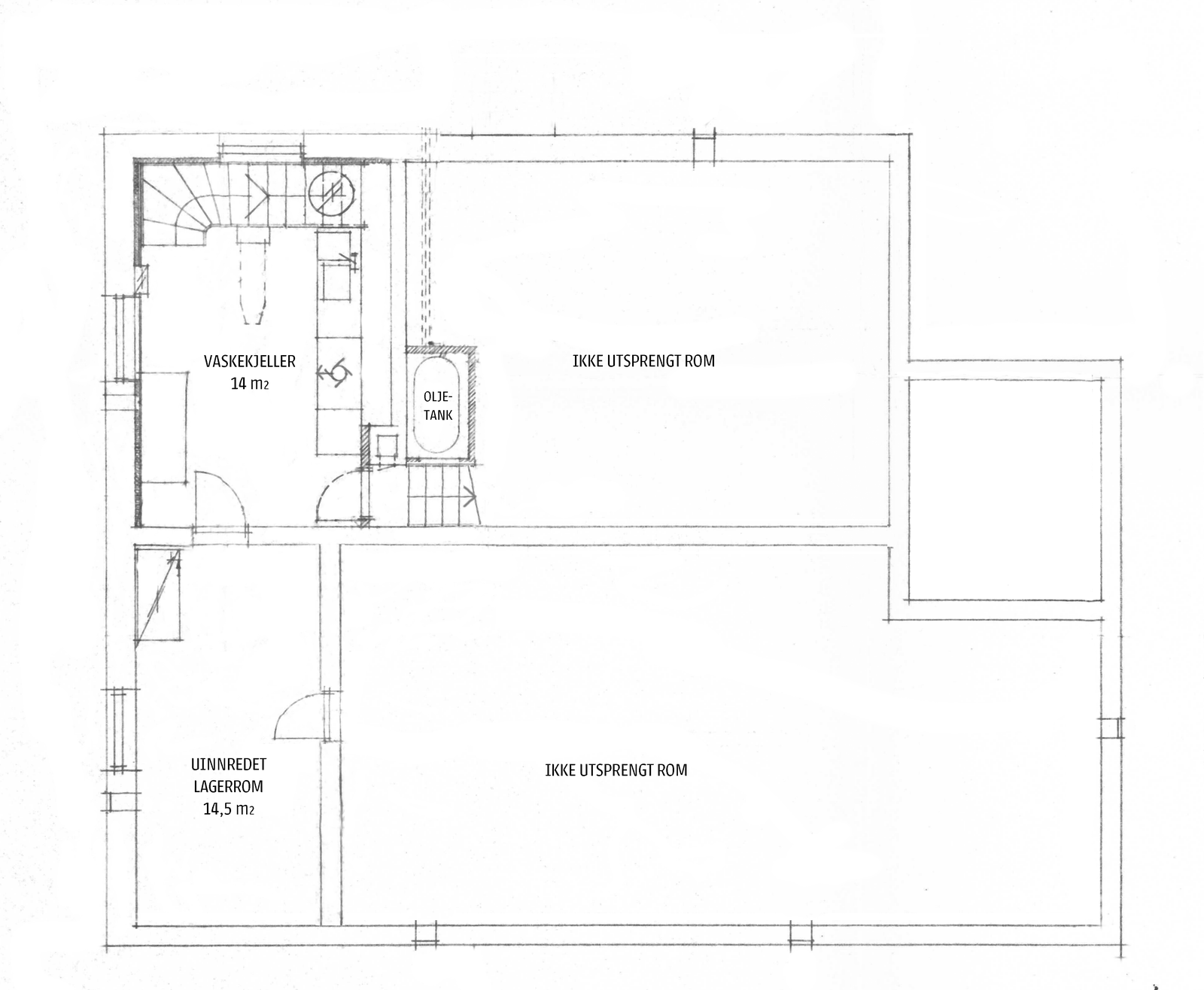 Plantegning Kjeller. 28 m2 BRA-i.
Tegningen er kun laget for ilustrasjon og har omtrentlige mål. Galleribilde