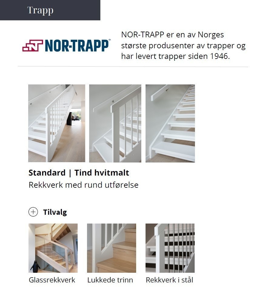 Trapp, det er tett trapp med bod under i dette huset Galleribilde