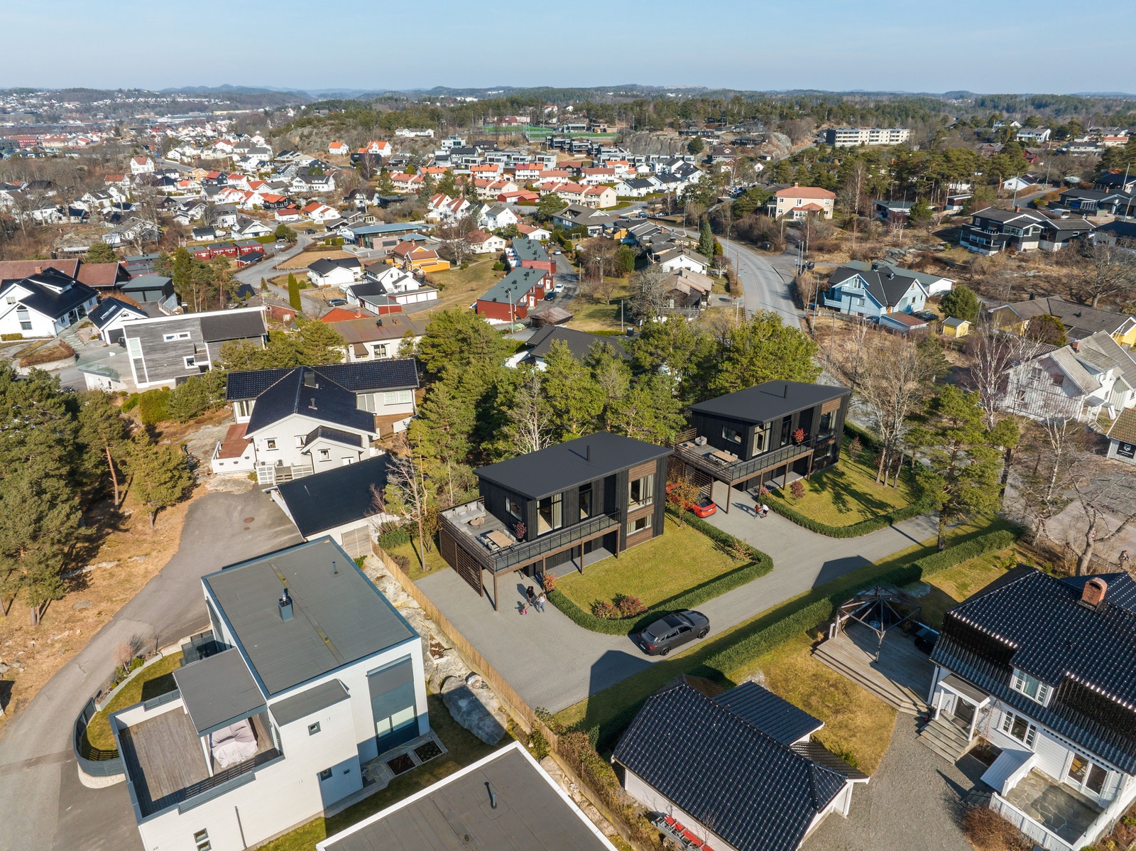 Husene vist på tomtene Galleribilde