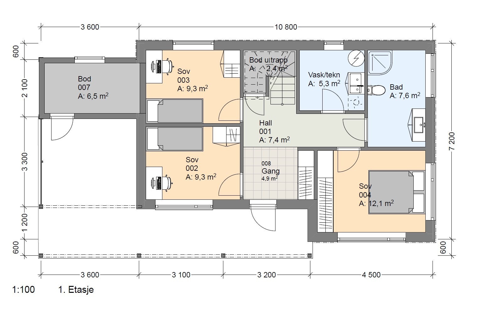 Plan 1. etg Galleribilde