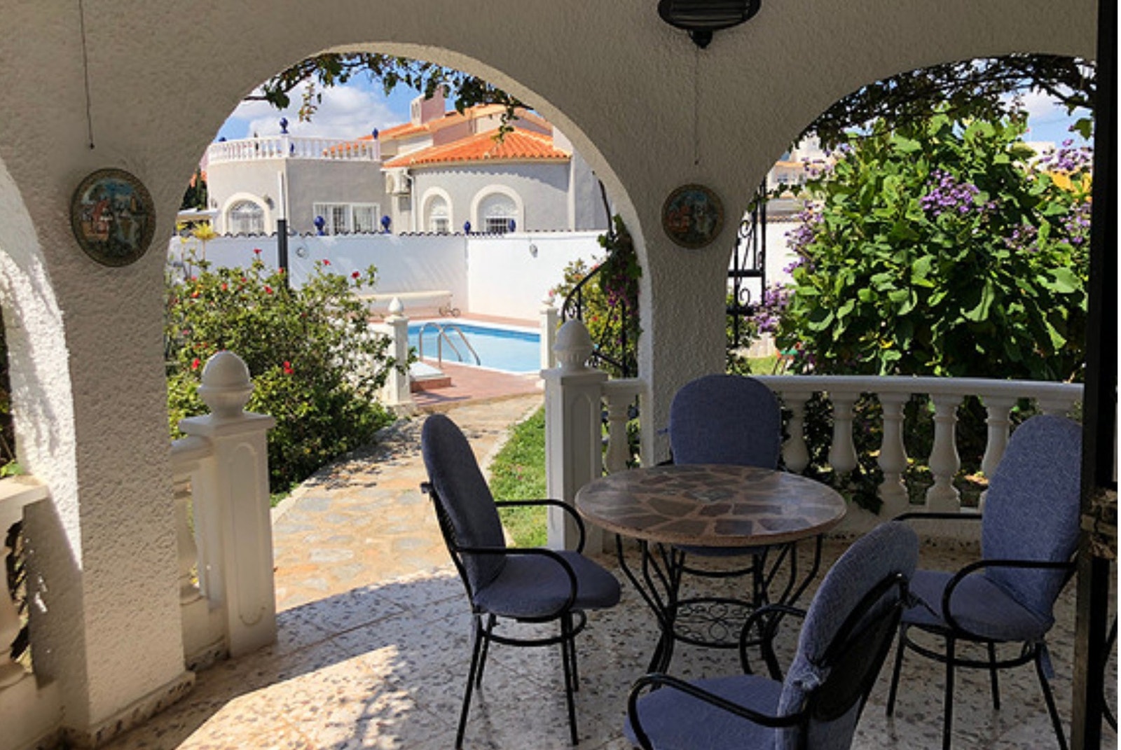 Terasse med skygge Galleribilde