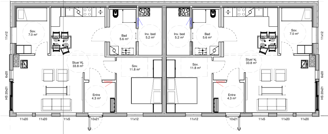 Planteikning 1A/1B Galleribilde