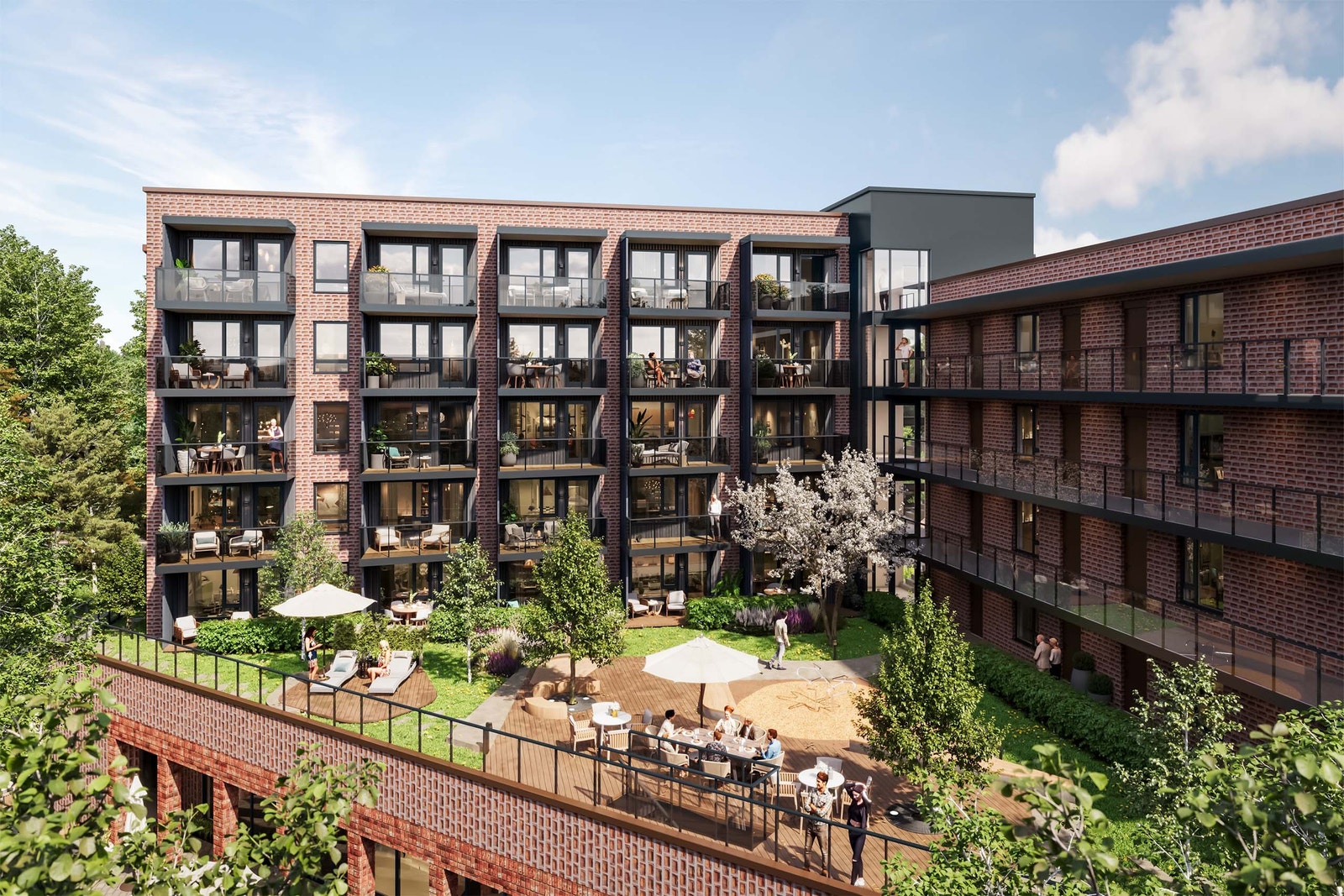 Felles takhage for beboere i Hus 28 i tillegg til egen balkong Galleribilde