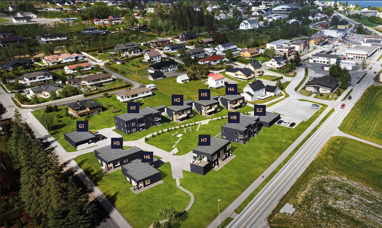 3 stk eneboliger er nå for salg! H2, H3 og H4 Galleribilde