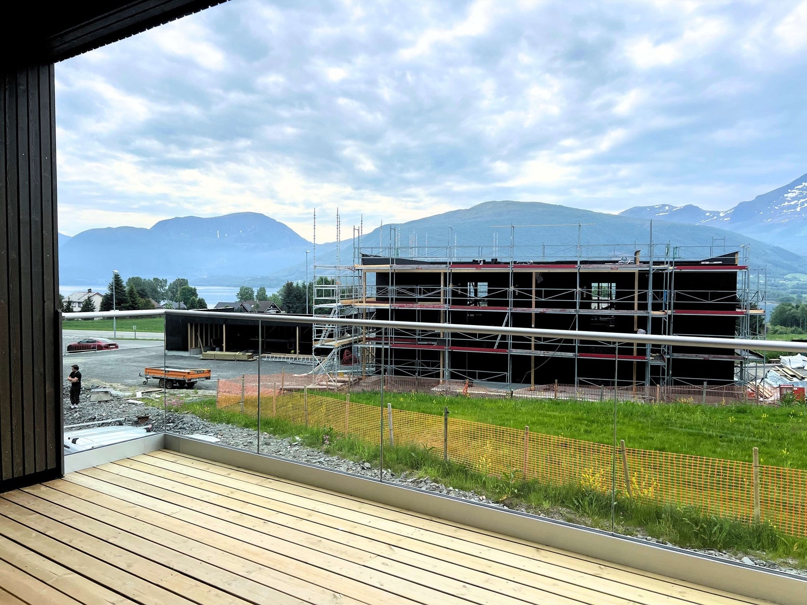 Veranda med glassrekkverk Galleribilde