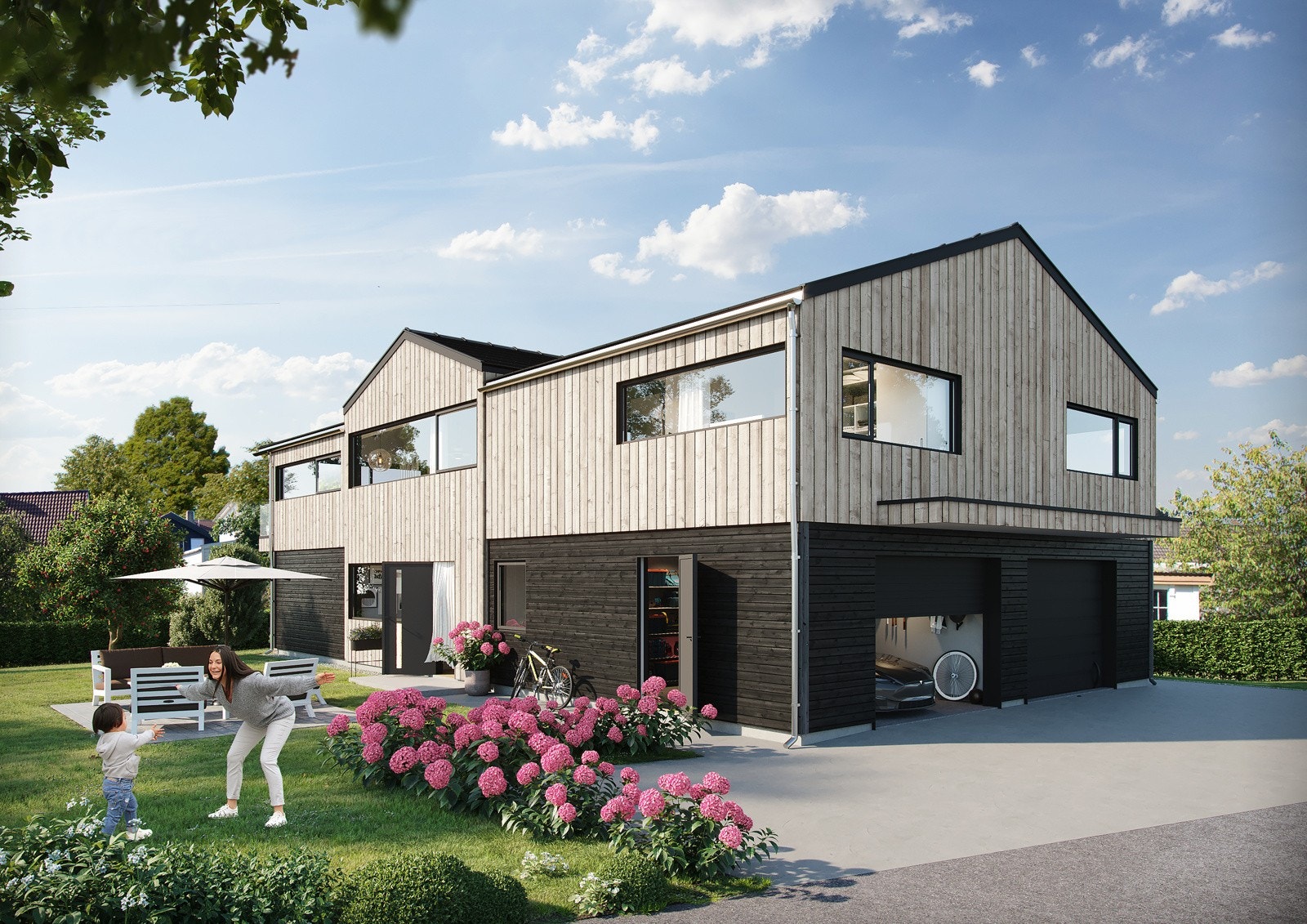 Boligen ligger flott plassert og vil få meget gode solforhold. Galleribilde