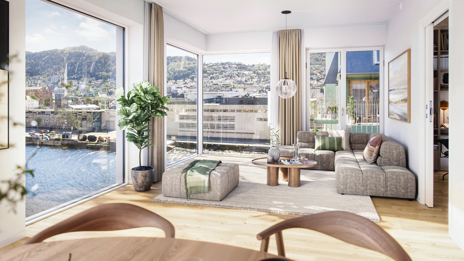 Drømmer du om å bo ved sjøkanten i hjertet av Bergen? Galleribilde