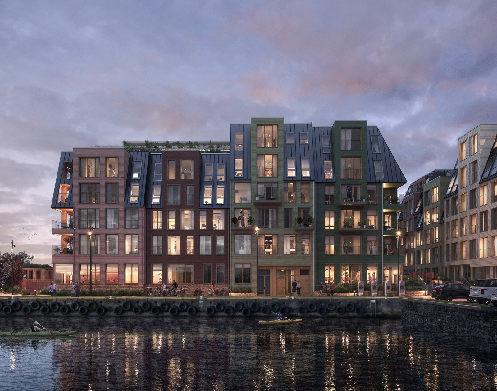 Nøstebukten Brygge er et helt spesielt boligprosjekt mellom smau og sjø på Nøstet. Galleribilde