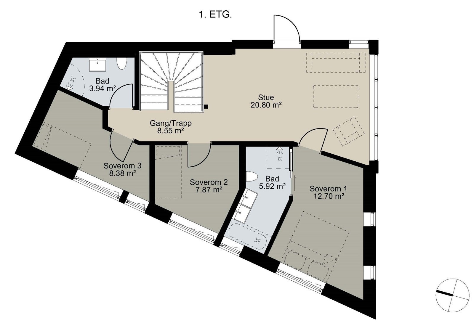 Bolig A 1. etg Galleribilde