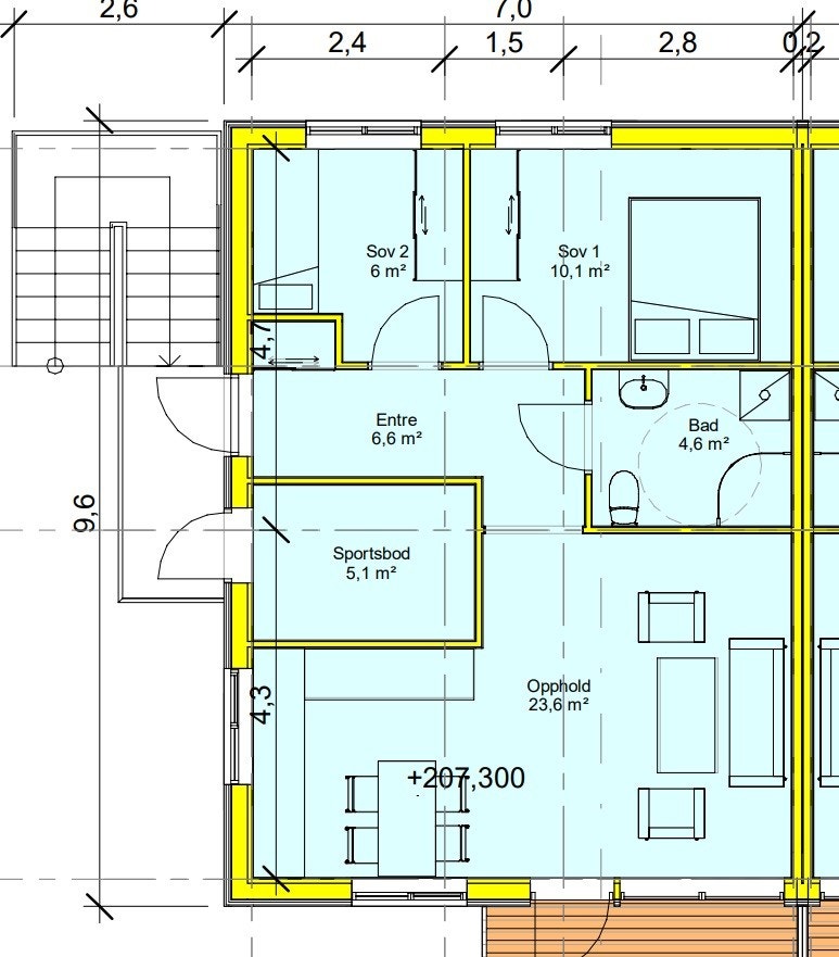 Plantegning 5D - 2. etg. Galleribilde