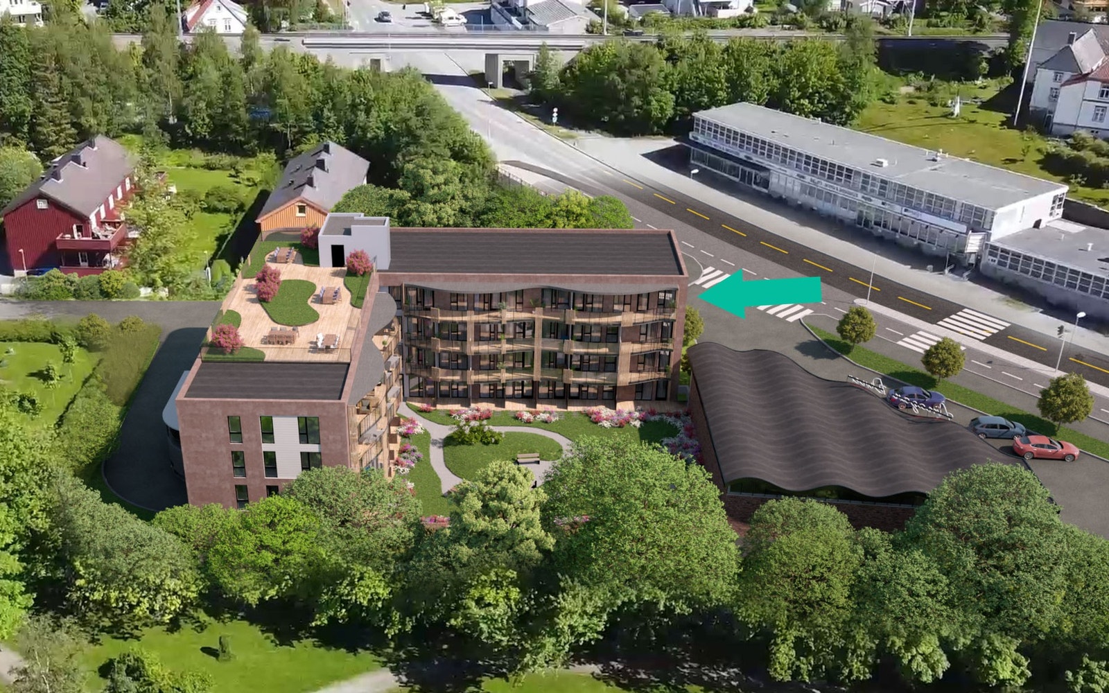 Leiligheten har en svært god beliggenhet i byggets 4. - og toppetasje med hjørnebeliggenhet og vestvendt balkong. Illustrasjon, avvik vil forekomme. Galleribilde