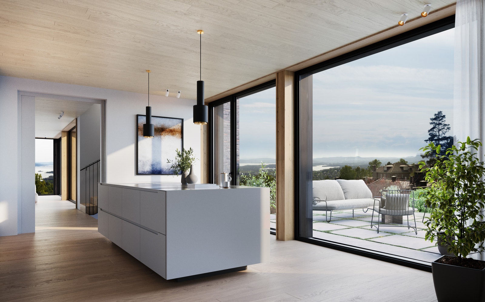 Kjøkkeninnredning og hvitevarer fra høykvalitetsprodusentene Poliform/Expo Nova og Gaggenau (Bildet er ment som illustrasjon) Galleribilde