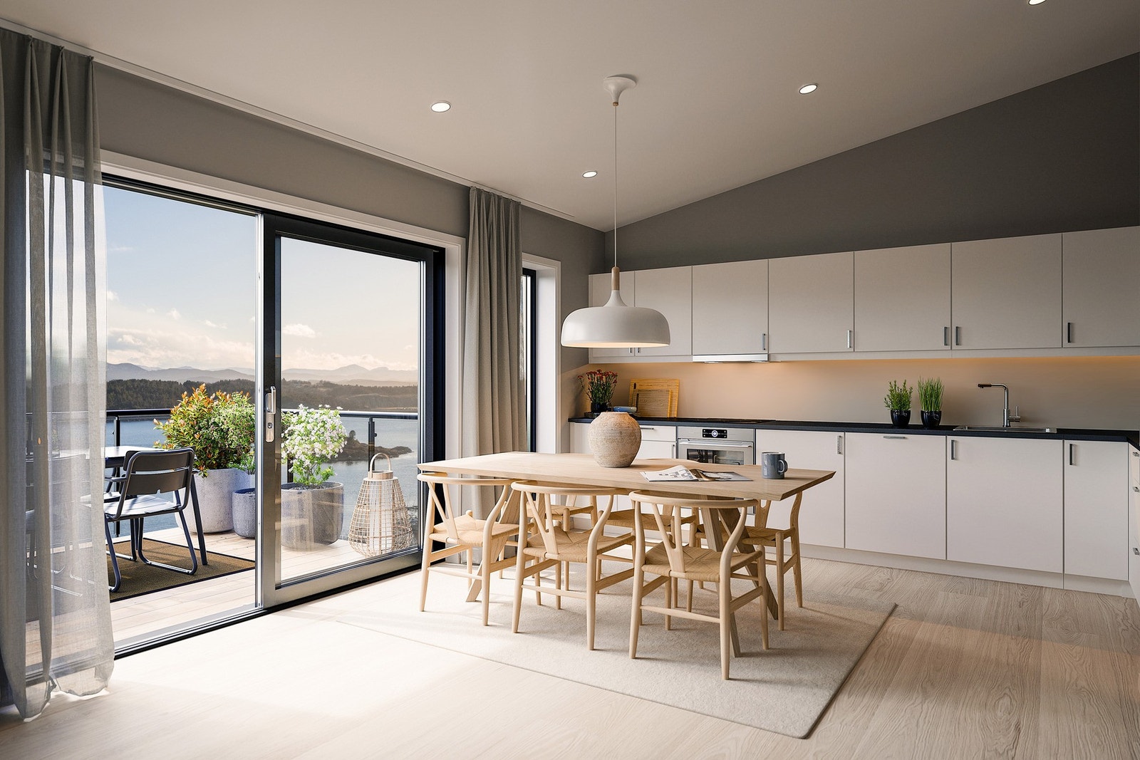 Kjøkken fra Sigdal med integrerte hvitevarer Galleribilde