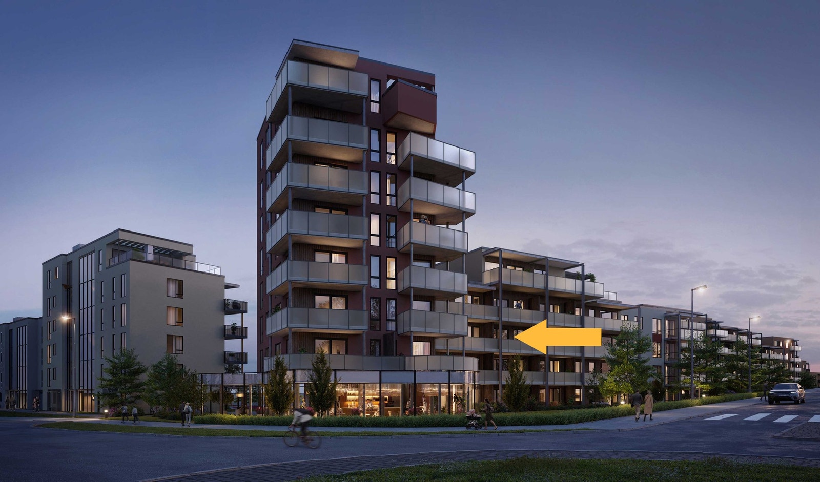 Leiligheten ligger vestvendt med en herlig balkong på 19 kvm. Illustrasjon, avvik vil forekomme. Galleribilde