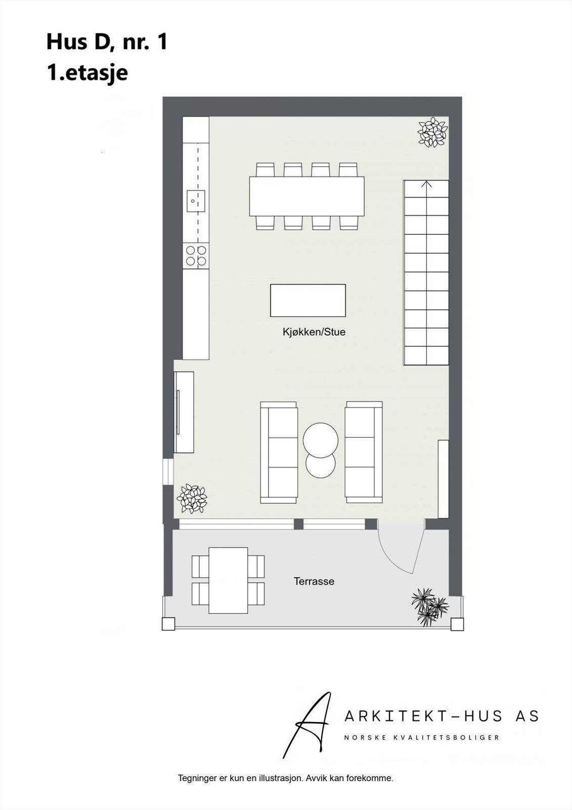 Hus D, nr. 1, 1.etasje Galleribilde