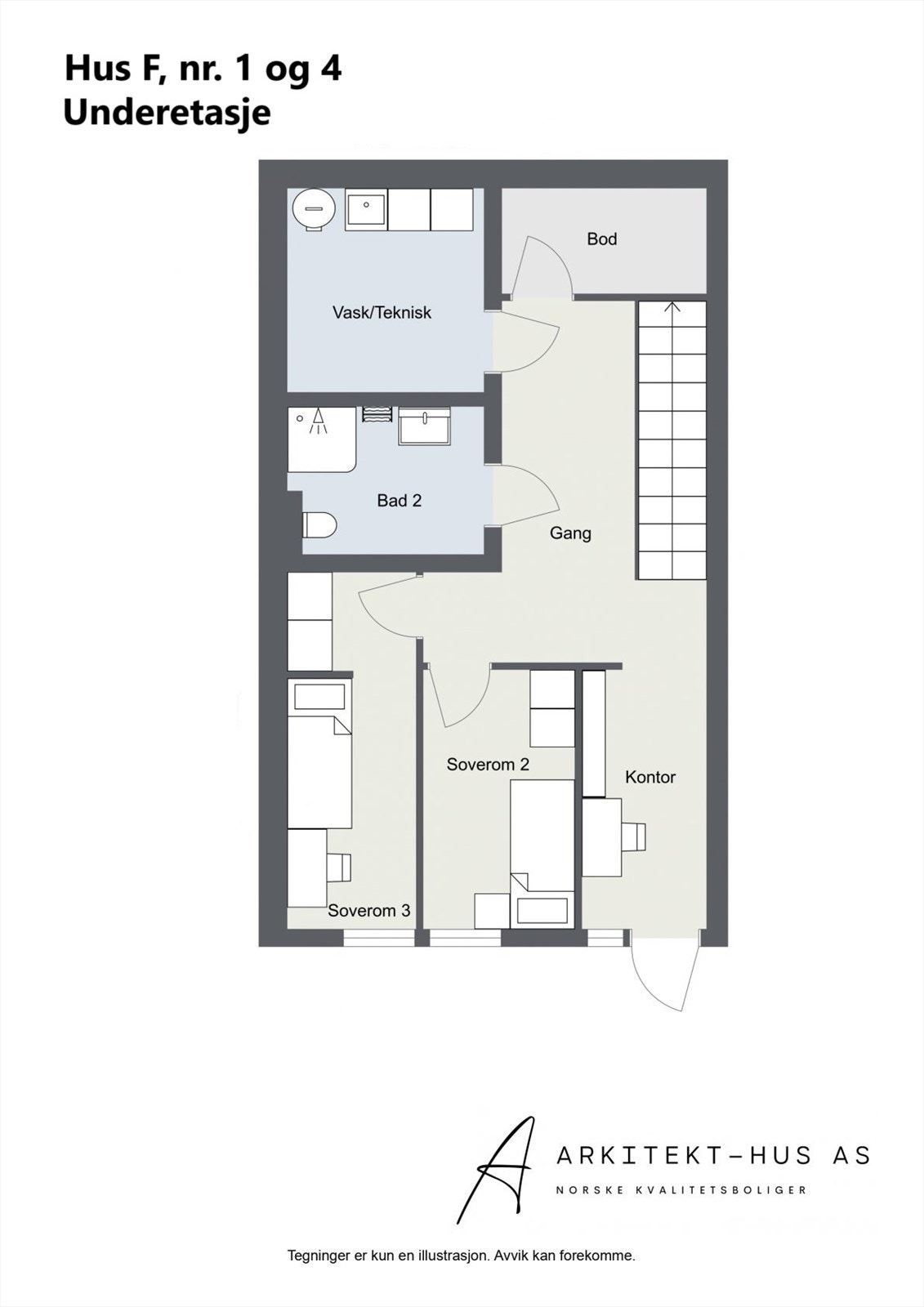 Hus F, nr. 4, underetasje Galleribilde