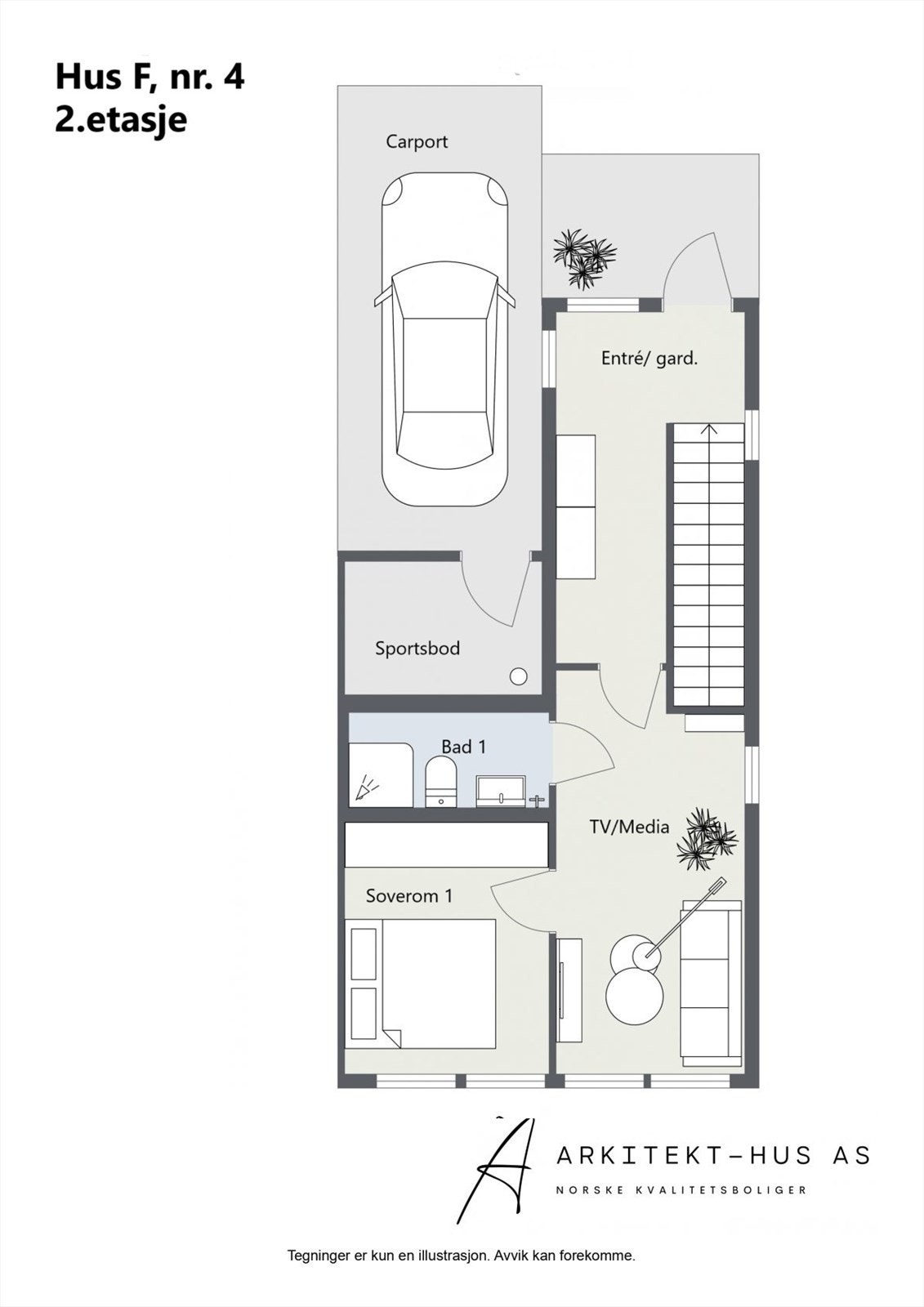 Hus F, nr. 4, 2.etasje Galleribilde