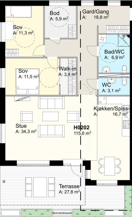 Plantegning H0202 Galleribilde